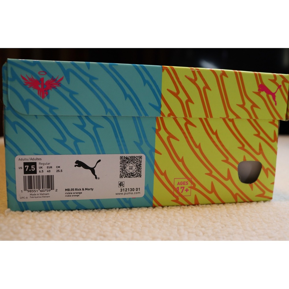 Puma MB.01 Rick and Morty LaMelo Ball Mismatched Basketball Shoes 312130-01 7.5 - Picture 12 of 12